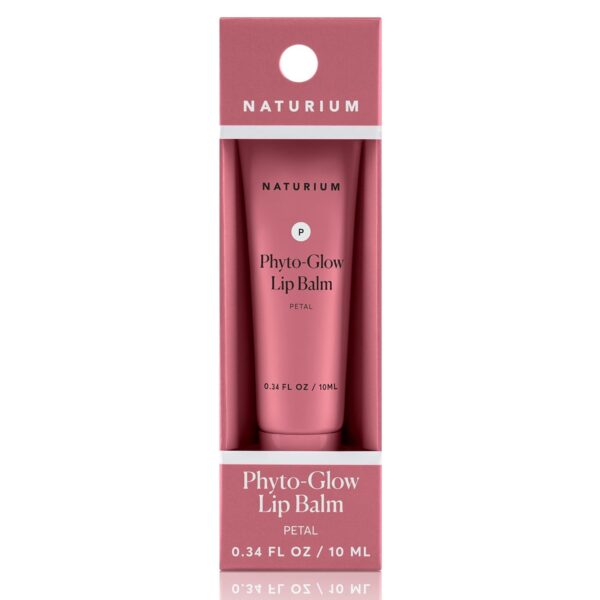 Naturium Phyto-Glow Lip Balm, Hydrating Lip Care with a Glossy Finish, 0.34 oz (Petal)