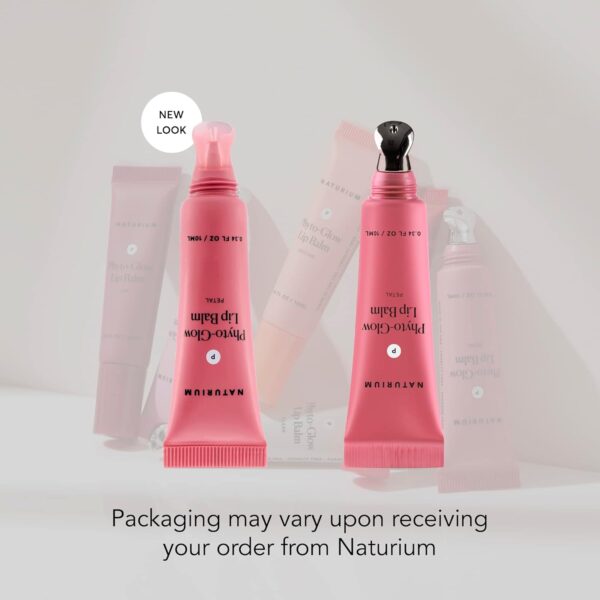 Naturium Phyto-Glow Lip Balm, Hydrating Lip Care with a Glossy Finish, 0.34 oz (Petal)